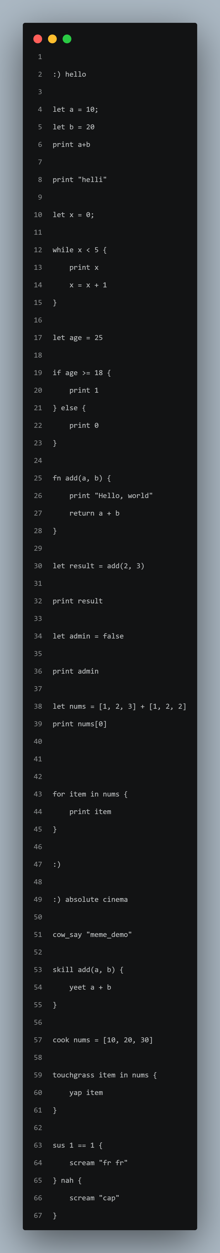 Example Code